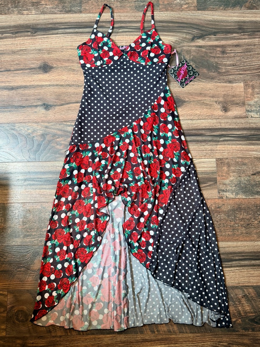 Betsey Johnson Luv Betsey asymmetrical slip dress size medium